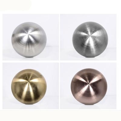 China Coastal Wholesale 5 inch 6 inch 8 inch 10 inch Brushed Finish Surface Matte Stainless Steel Decor Hollow Sphere for sale