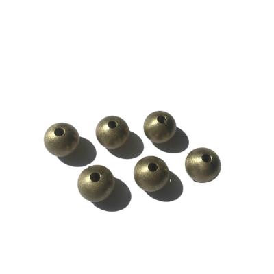 China Wholesale Raw Jewelry OEM Surface Perforated C11000 99% Solid Pure Brass Ball With Hole for sale