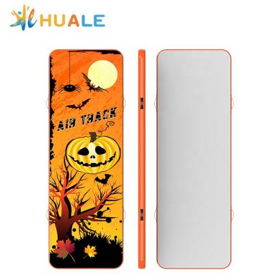 China PVC Halloween Theme Air Gym Air Mat Inflatable Tumble Track Yoga Jumping Forming UV Printing New Design for sale