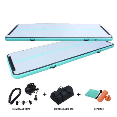 China drop stitch fabric factory price dwf outdoor gym floor mat inflatable airtrack air track mat for sale