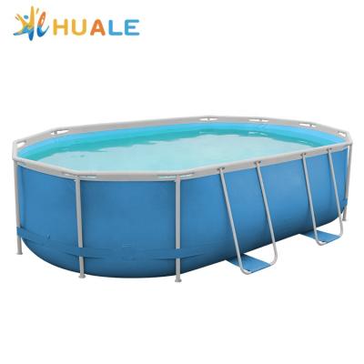 China PVC Steel Frame Portable Plastic Swimming Pool Above Ground Swimming Pool Factory Directly for sale