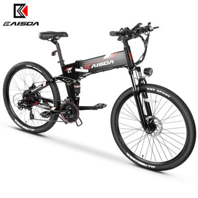 China 40-60km Light Weight Electric Bicycle 21 Speed 48V Lithium Battery for sale