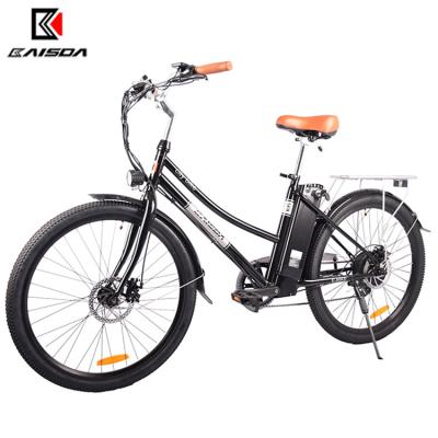 China 250w Electric City Bike Lithium Battery CE ROHS High Carbon Steel Frame for sale