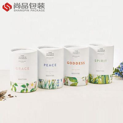 China Handmade Custom Design Food Grade Paper Tubes Packaging Tube For Coffee And Tea Paper Tube for sale