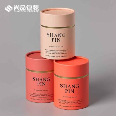 China Biodegradable Cylinder Cosmetic Candle Tube Paper Material Recyclable Round Tube Boxes Packaging for sale