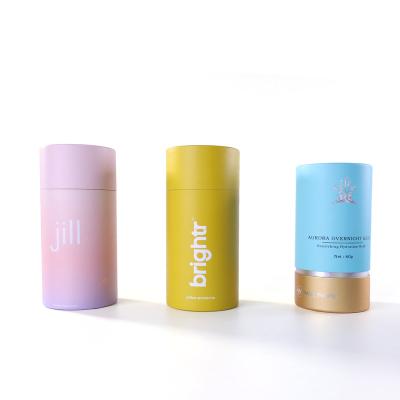 China Handmade Eco Cosmetic Jars Cardboard Container Paper Tube For Facial Detergent Packaging for sale