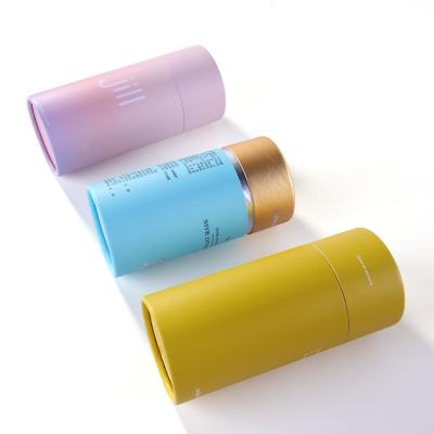 China Handmade Custom Design Cylindrical Paper Cardboard Facial Beauty Care Tube Packaging Cosmetic Packaging for sale