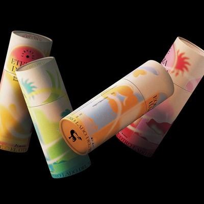 China Handmade Custom Design Food Grade Tea Container Packaging Recyclable Material Luxury Candy Gift Boxes Round Kraft Paper Tube Cylinder for sale