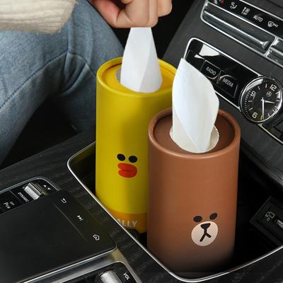 China Handmade Customized Tissue Packing Box Facial Tissue Paper Tissue Car Pump Donut Cylinder Telescopic Tube for sale