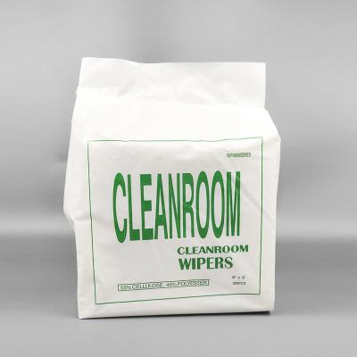 China Sustainable Cleanroom Wiper Poly Cellulose Lint Free Wiper Nonwoven Wiper Paper Industry Cleanroom Wipers Factory Price 0609 for sale