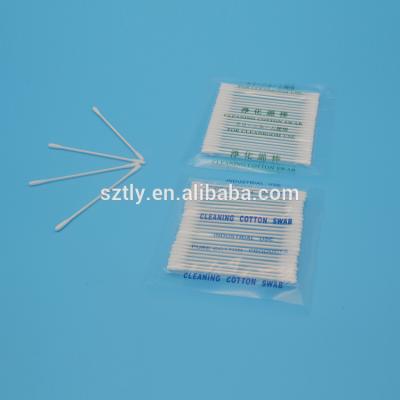 China Cleanroom Cleaning Cotton Swab With Double Paper Handle Tips for sale