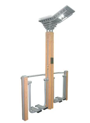 China wood like street lamp outdoor fitness equipment for sale