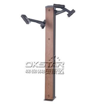 China wood outdoor fitness chest press machine chest exercise equipment for old people for sale