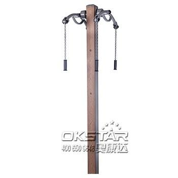 China outdoor wooden fitness equipment--WPC Wood Outdoor Exercise Equipment Arm Stretcher For Body Fitness for sale