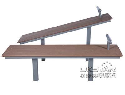 China outdoor wooden fitness equipment--WPC Outdoor Fitness Equipment Wooden Wab/Sit up Board for park for sale