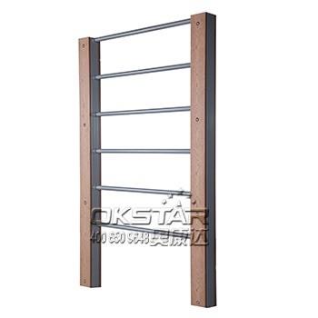 China outdoor wooden fitness equipment--WPC Park Fitness gymnastics Equipment outdoor wall bar for body building for sale for sale