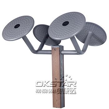 China outdoor wooden fitness equipment--WPC Outdoor Gym Tai Chi Wheel, Arm wheel Equipment, commercial gym equipment for sale