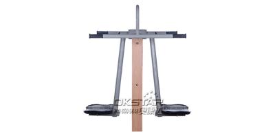 China outdoor exercise equipment park wood double pendulum for sale