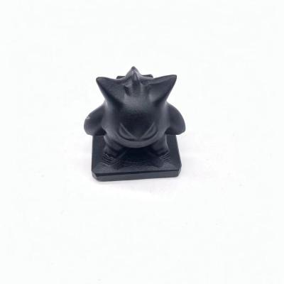 China Wholesale Natural Crystal Feng Shui Polishing Hand Carved Healing Gemstone Obsidian Gengar Carvings For Fengshui Decoration for sale