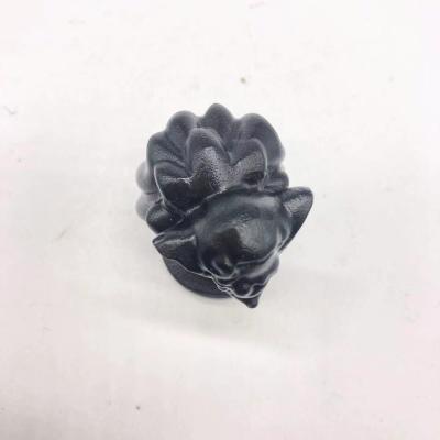 China Wholesale Natural Fengshui Crystal Polishing Hand Carved Healing Gemstone Obsidian Nine Cut Fox F Tail Carvings For Fengshui Decoration for sale