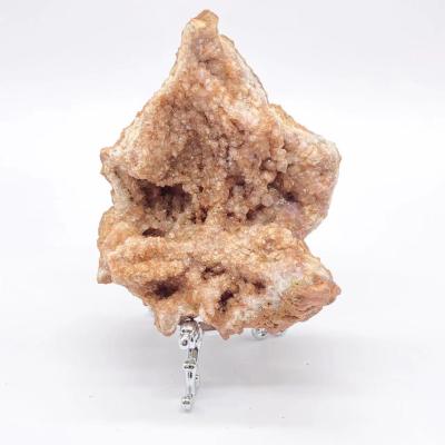 China Wholesale Geode Natural Stone Amethyst Feng Shui High Quality Crystal Cluster Mineral Specimen Pink Rough Stone For Fengshui Healing for sale