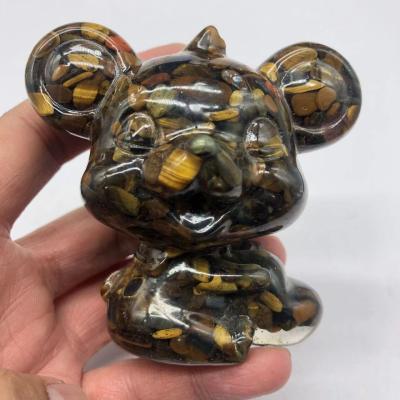 China Feng Shui Wholesale Natural Crystal Chips Cartoon Resin Fengshui Healing Quart Tumble Animal For Wedding Souvenirs Gift For Fengshui for sale