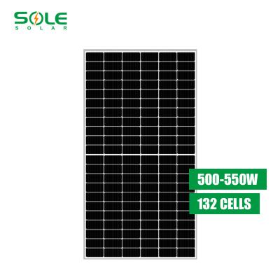 China Mono Solar Panels 500W 520W 530W 550W Mono Mono Crystalline Solar Panels 550Watts Half Solar Power Systems High Efficiency SINGLE Cells for sale