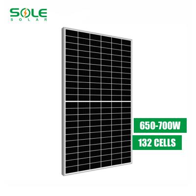 China Solar Power Systems Solar Panel System For Home Monocrystalline Solar Power 650w Panel High Capacity for sale