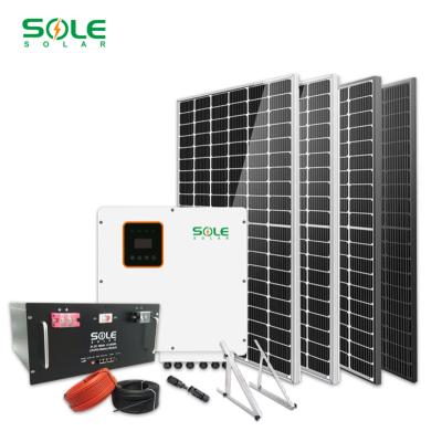 China Home Hybrid Solar Power 10kw System 3 Phase Hybrid System 5KW 6KW 7KW 8KW 10KW Solar Power Storage Solar Power System for sale