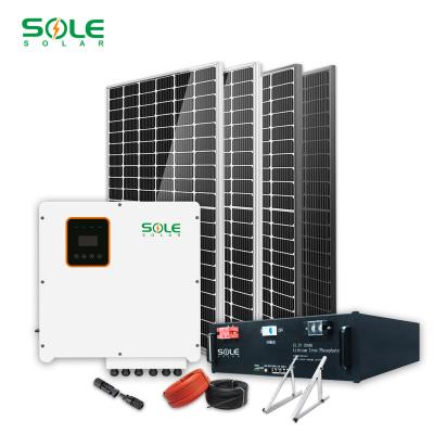 China Home Solar Hybrid System 8 Kw Shipping 5kw 10kw 12kw Full Price Cost Power Solar Power Solar Hybrid System for sale