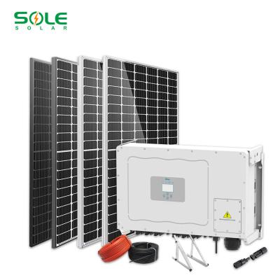 China Commercial Solar Power Inverter 60kw 70kw 80kw 90kw 100kw 3 Phase Solar Systems Three Phase Photovoltaic Grid for sale