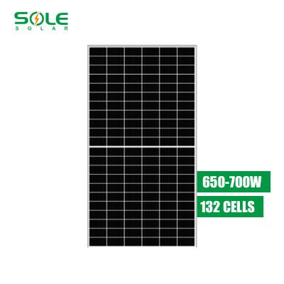 China Solar Panels 650W 660W 670W 680W 700W Solar Panels 650W 660W 700W Solar Power Systems Home Use Mono Half Cells For Solar Power Systems for sale