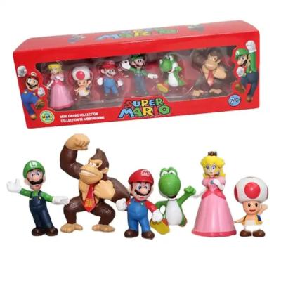 China JM 8cm PVC Handmade Die-Cut Toy For Kids Figures Mario Series Toy Mario Bros Super Luigi Superior Mario Gift for sale