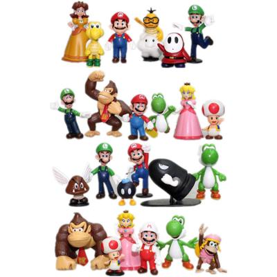 China Hottest Handmade Die-Cut JM Sold 8cm Super Mario Bros Series Supers Mario PVC Toy For Kids Figure Gift for sale