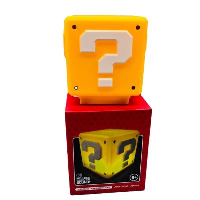 China New-designed JM Mario LED Question Mark Lamp Rechargeable Night Light Block Brick Mario Question Mark Lamp Desktop small bedside lamp for sale