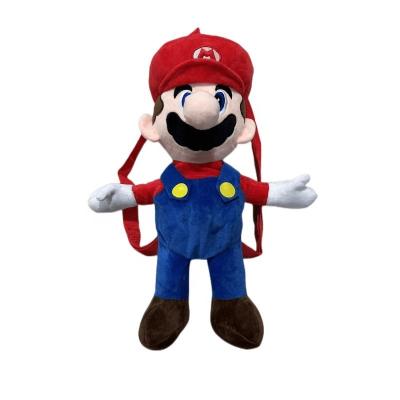 China JM New Mario Bros All Star Collection Soft Stuffed Plush Backpack Cartoon Design Soft Stuffed Cute Dolls Eco-friendly Plush Toys For Kids Gift for sale