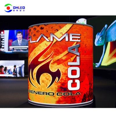 China P1.875 P2 P2.5 P3 P4 Shenzhen Indoor Flexible Cylindrical Wall Board Commercial TV Signage Outdoor Screen Panel Led Display for sale