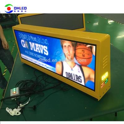 China Outdoor Fixed Double Sided Outdoor Scrolling Led Display P5 Taxi Rooftop Signs Topper LED Sign for sale