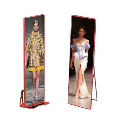 China Indoor Ultra Thin P1.6 P1.875 P2.5 Digital Signage Touch Screen Advertising Player Wall Mounted Advertising LED Poster Display for sale