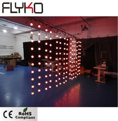 China Outdoor Led Waterproof Led Dmx Wedding Theme Park Decoration 3D Visual Effect Pixel Ball Curtain p20cm 2m*3m for sale