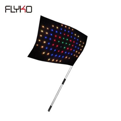 China Theme Park New Flyko Design Customized LED Video Flag For Stage Decoration Stage Lighting Video Curtain for sale