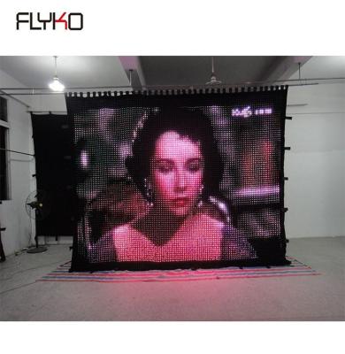 China Stage Professionally Designed P3.5cm 3x4m Fantasy Led Video Curtain With Remote Control Led Video Display for sale