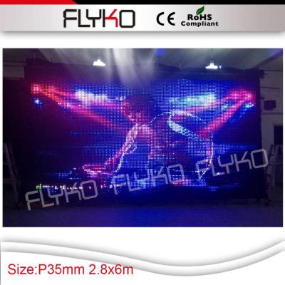 China Indoor LED Curtain Star Fabric P35 Matrix Backdrop Flexible Led Video Curtain RGB for sale