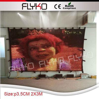 China P35mm theme park colorful dmx led curtain 2m x 3m led curtain for sale