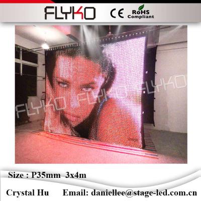 China Beautiful video full hd full led screen led light source P35mm 3m*4m 3m*4m for sale