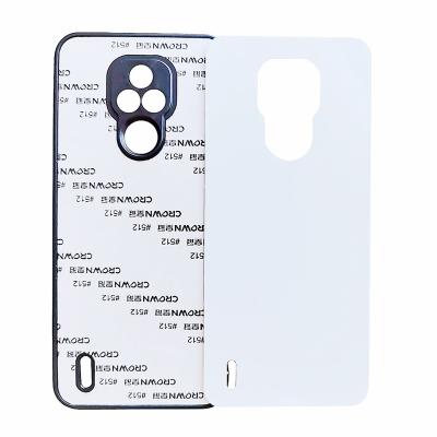 China Shockproof Customize TPU Phone Cover With Insert Phone Case Glossy Pure Aluminum White For Motorola G30 for sale