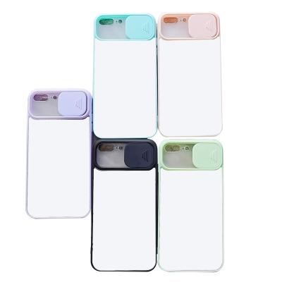 China Low MOQ 6colorful Shockproof Push Window 2D Heat Transfer Phone Case For iPhone 7Plus 8Plus for sale