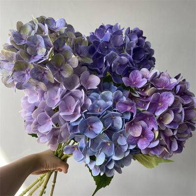 China Durable Manufacturer Wholesale Artificial Flower 3d printing real contact hydrangeas for sale