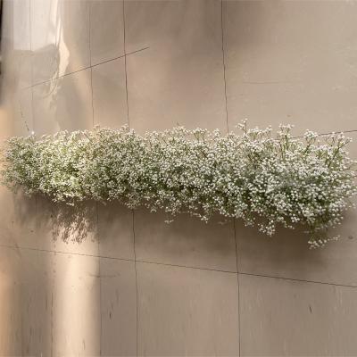 China Durable Artificial Babys Breath Flower Runner Wedding Table Centerpiece Decor 200*40cm for sale