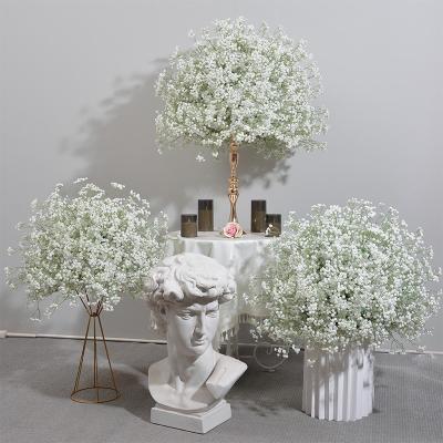 China New Design Durable Real Touch Latex Babysbreath Centerpiece Flower Ball For Wedding Table Decor for sale